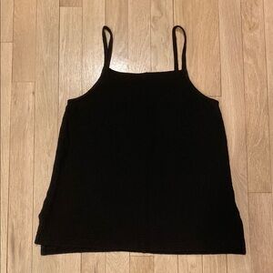 Black Women's Square Neck Tank Top